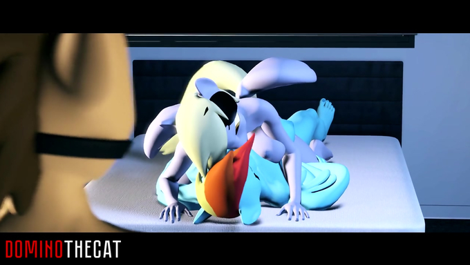 Futa Rainbow Dash Fucks Derpy Hooves In Front Of Her Restrained Pony Boyfriend
