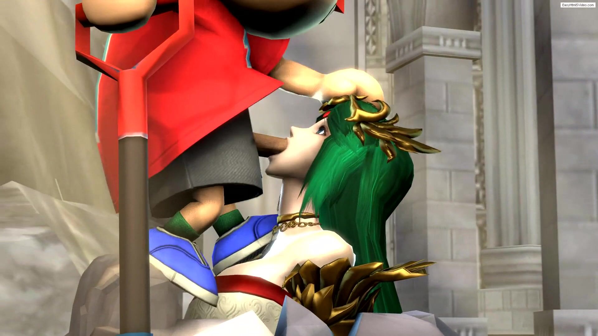 Palutena Gets Her Mouth Fucked By Villager While Getting Stucked Underground