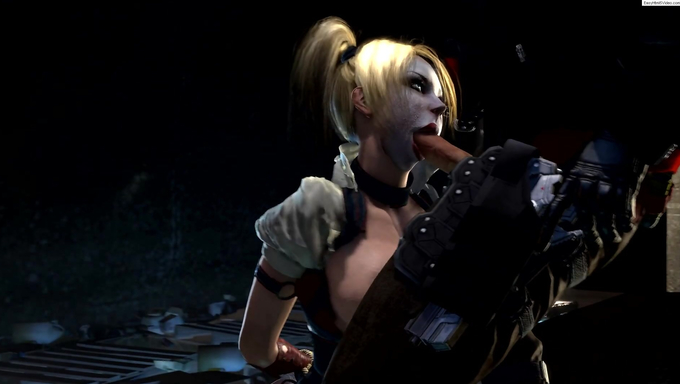 Restrained Harley Quinn Takes A Huge Facial After A Rough Deepthroat Session