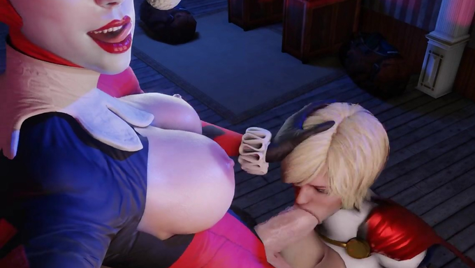 Harley Quinn Records Herself Getting Her Dick Sucked By Power Girl