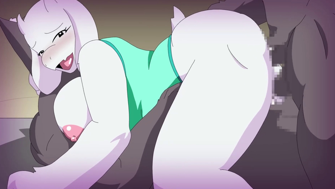 Busty Toriel Gets Creampied And Double Penetrated By Two Furry Cocks