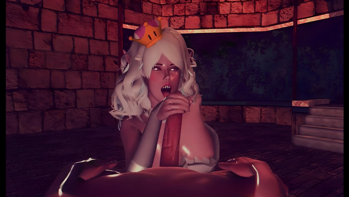 Luigi Mario’s Cock Gets Drained By Bowsette, Booette, And Chompette