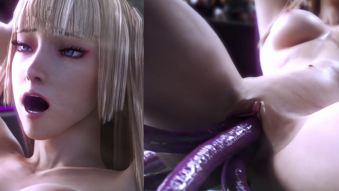 Lili Gets Impregnated By Tentacles In Front Of The Crowd