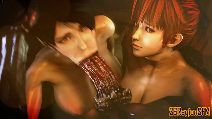Shameless Kasumi And Momiji Take On A Huge Demon Monster Cock