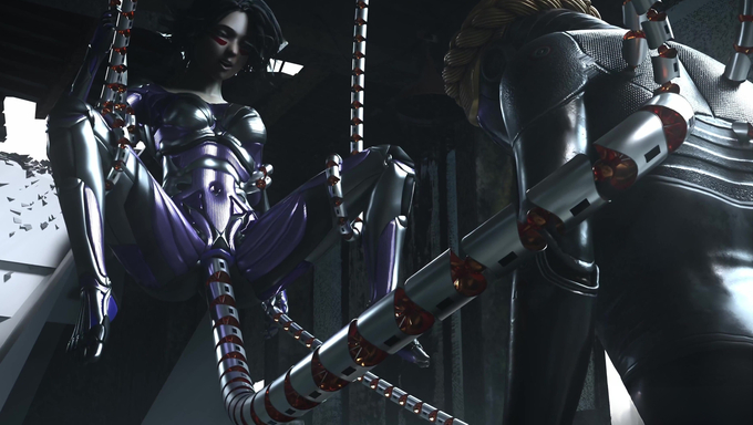 Alita Gets Bound And Pleasured By The Ballerina Bot’s Tentacles