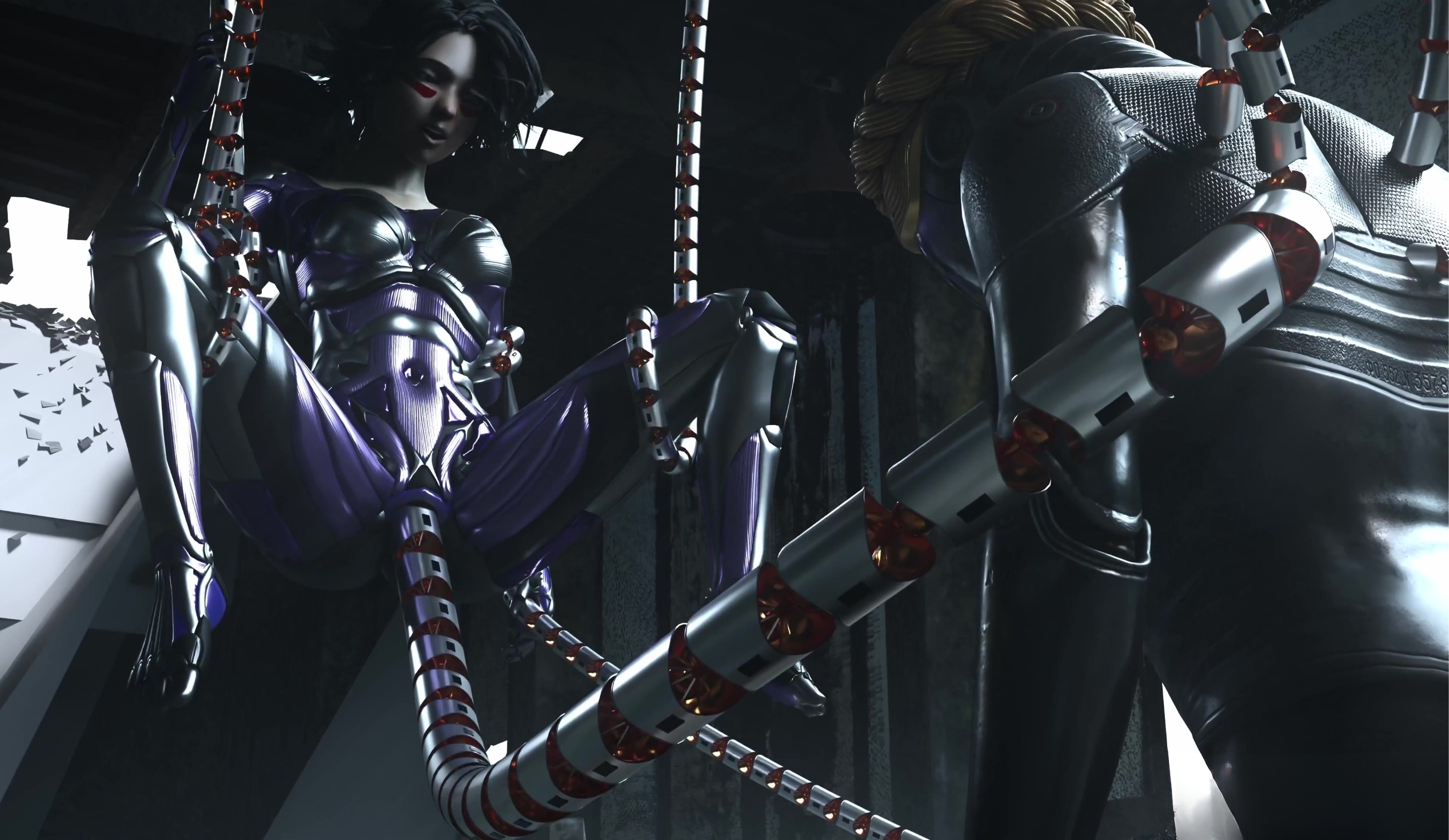 Alita Gets Bound And Pleasured By The Ballerina Bot’s Tentacles