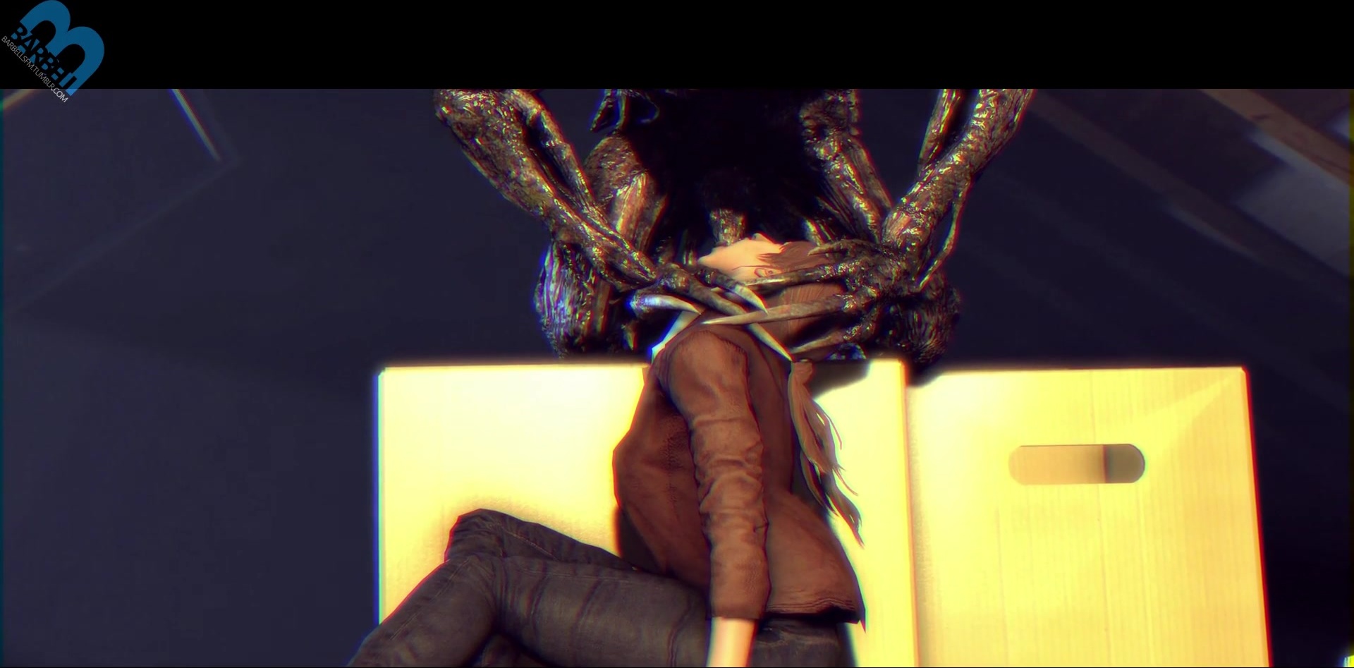 Jill Valentine And Claire Redfield Get Caught And Plowed By A Monster