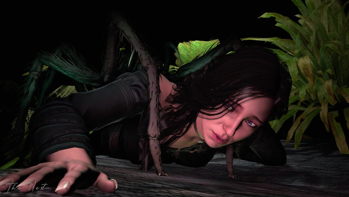 Busty Yennefer Gets Pinned Down By The Mantis In The Forest