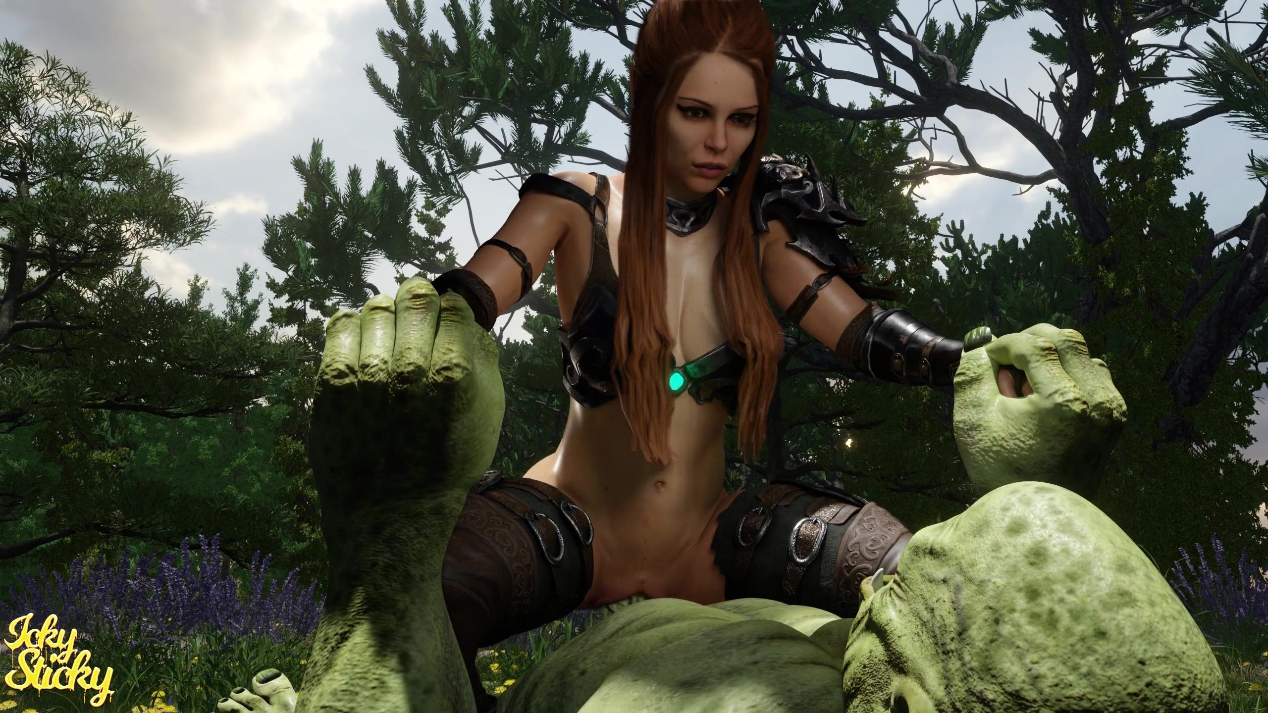 Busty Aela Fucks A Huge Orc Cock In The Forest