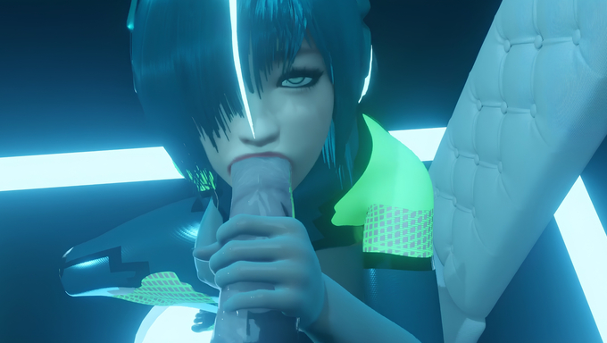 Cyan Enjoys Receiving A Facial Through A Gloryhole