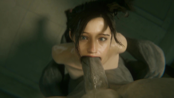 Claire Redfield Successfully Seduces Mr. X For His Big Cock