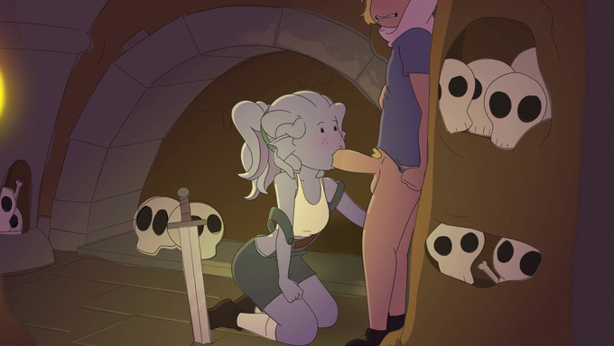 Finn Enjoys Gata’s Tight Slurping Mouth Deep Inside The Bone Cave