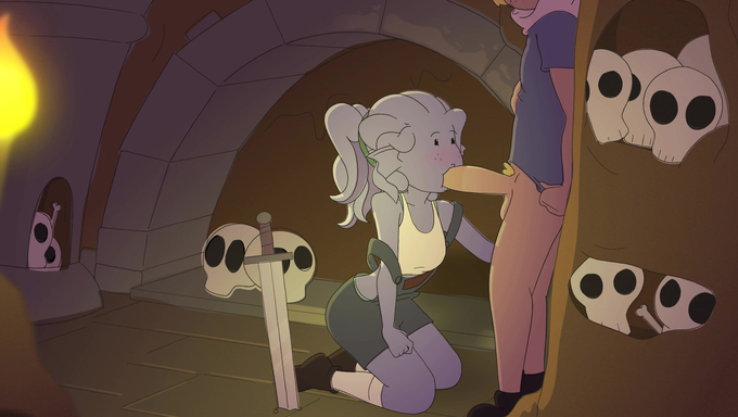 Finn Enjoys Gata’s Tight Slurping Mouth Deep Inside The Bone Cave