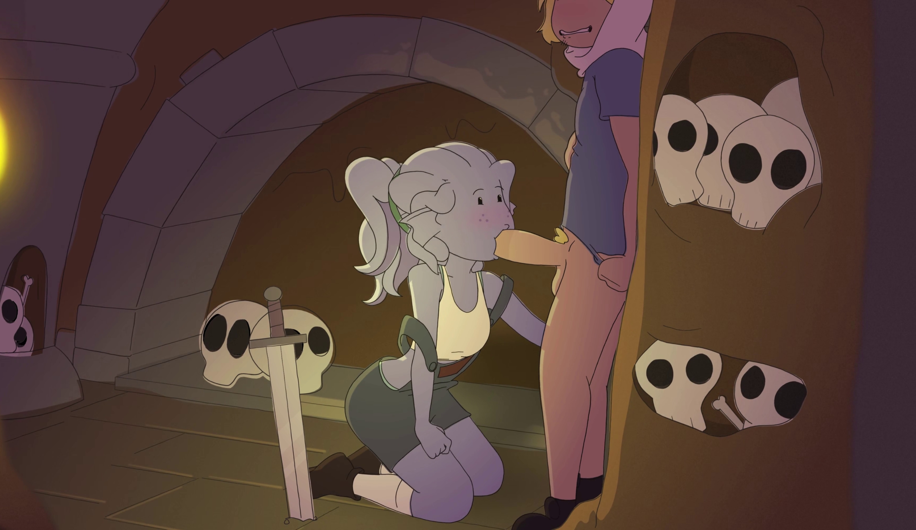 Finn Enjoys Gata’s Tight Slurping Mouth Deep Inside The Bone Cave