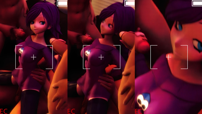 Zone-Tan Moans As She Handles Three Cocks On Camera