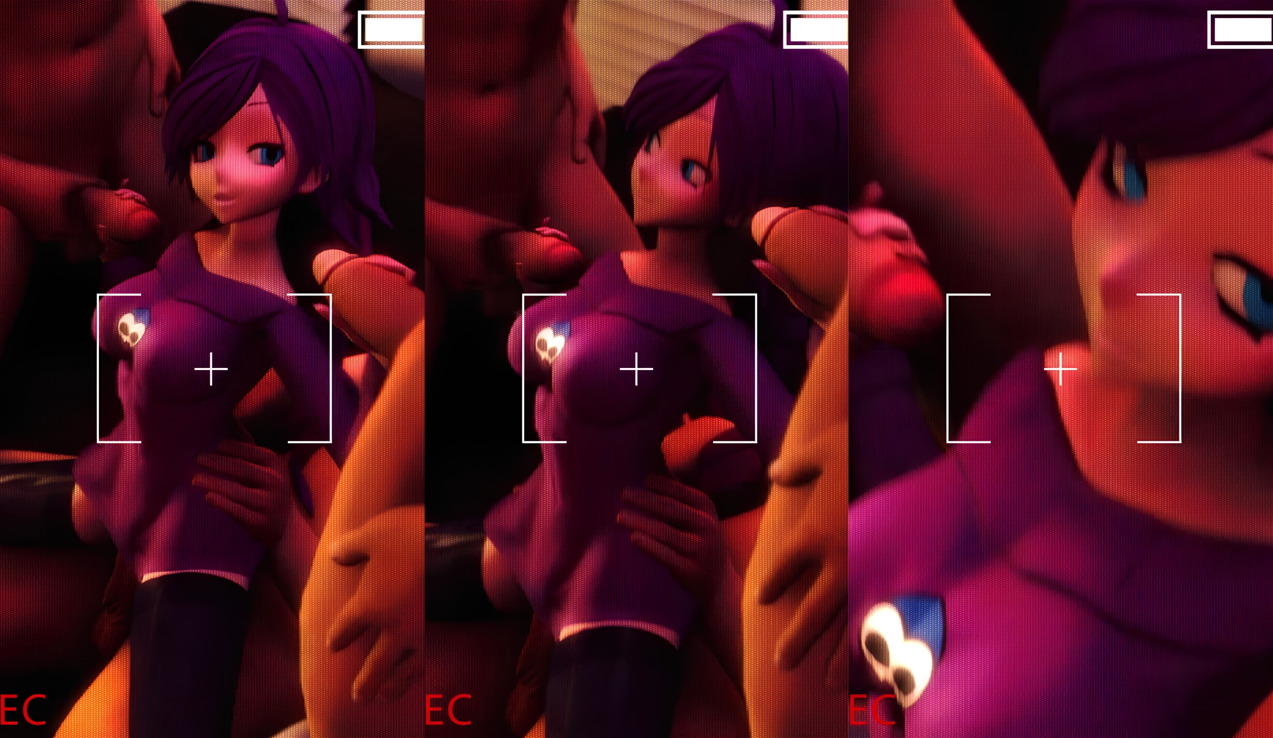 Zone-Tan Moans As She Handles Three Cocks On Camera