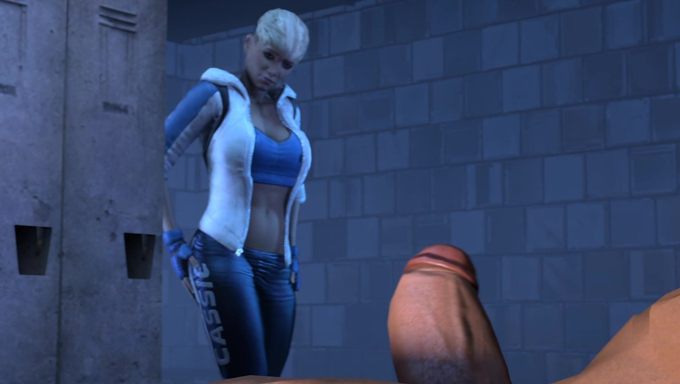 Cassie Cage Hooks Up With Her Man In The Locker Room