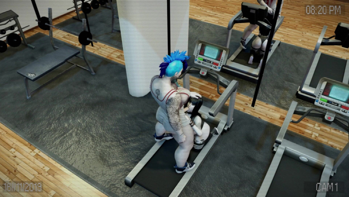 Cora's Gym Hookup With Futanari Shelly And Raven