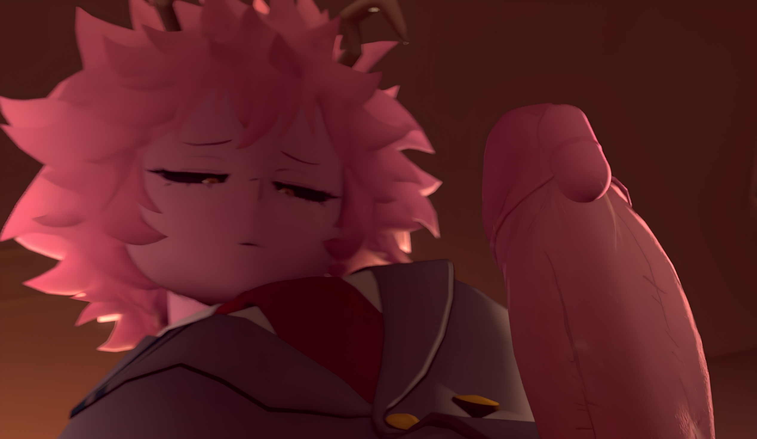 Mina Ashido Cums After Masturbating In The Classroom