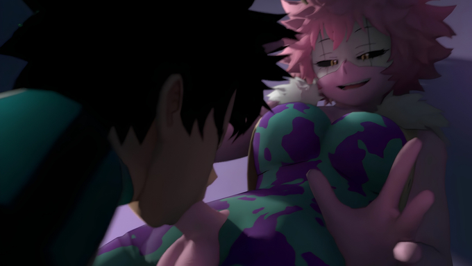 Izuku Midoriya Gives Mina Ashido A Blowjob And Receives A Facial