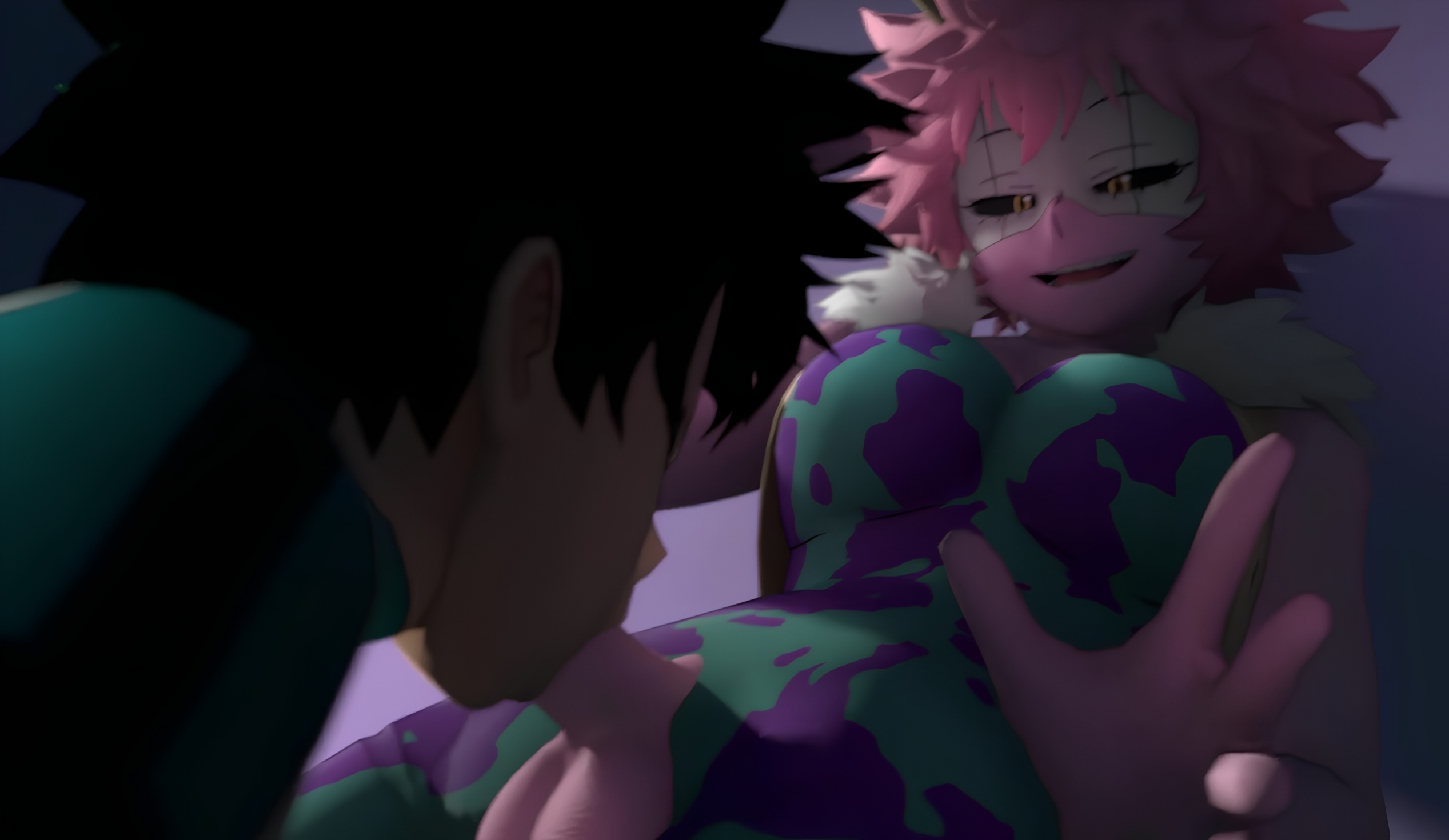 Izuku Midoriya Gives Mina Ashido A Blowjob And Receives A Facial