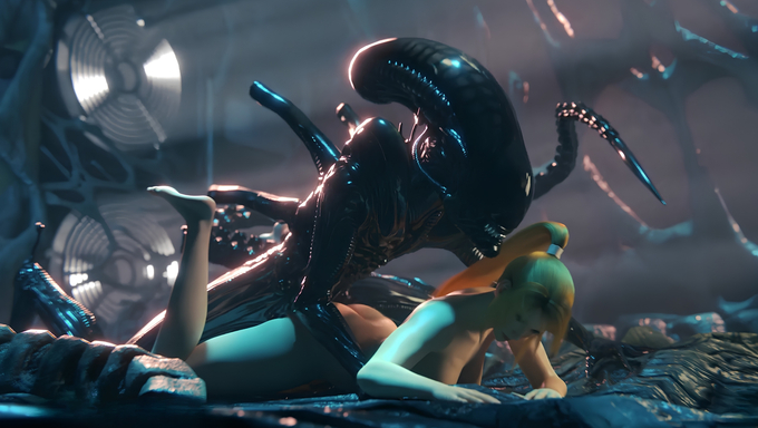 Samus Aran Squirts Hard As She Gets Impregnated By A Horny Xenomorph
