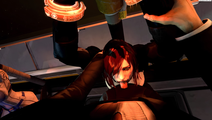 Restrained Red-Haired Babe Takes A Rough Blowjob From A Bad Guy