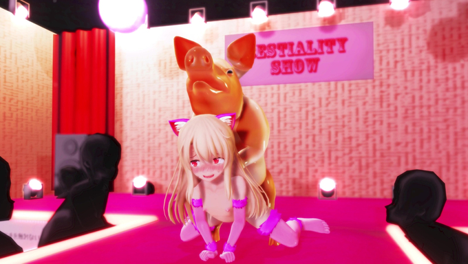 Illyasviel Von Einzbern Performs A Bestiality Show With A Pig