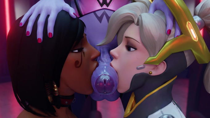 Mercy And Pharah Share Futa Widowmaker’s Huge Cock As Their Victory Trophy
