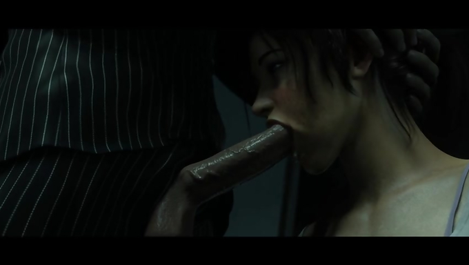 Lara Croft Gets Mouthfucked During Her Interrogation