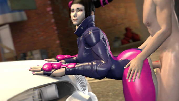 Juri Han Gets Pounded Outside Of The Car At Night