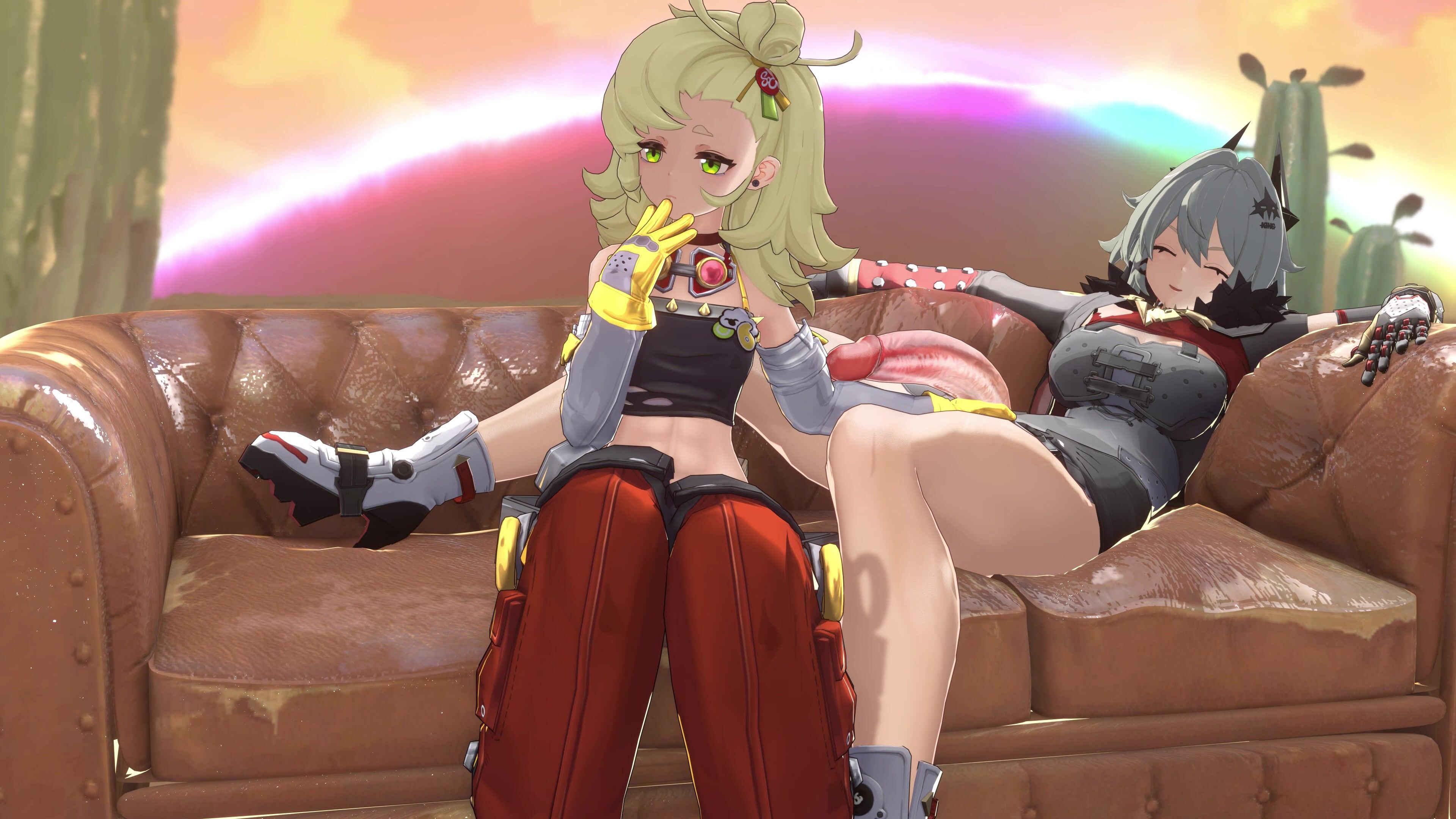 Drunk Caesar King Gets Her Cock Drained By Piper Wheel On The Couch