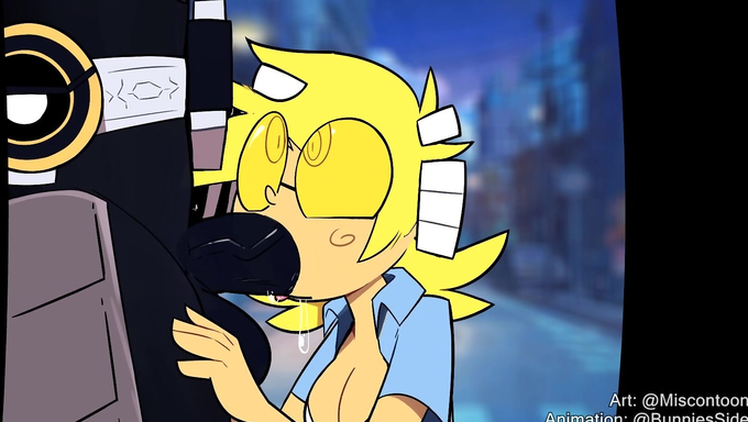 Naughty Owlgirl Shamelessly Gives A Blowjob On The Streets