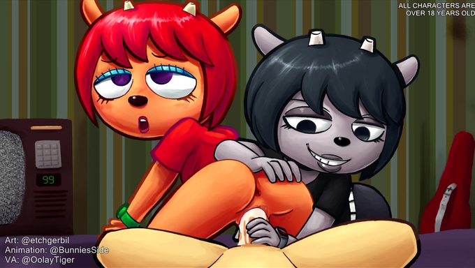 Rammy Helps Lammy Bounce On A Cock And She Gets Creampied On The Bed