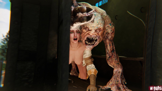 Ciri Gets Roughly Fucked By A Scary Monster Because Of Geralt's Game