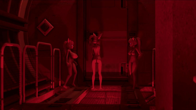 Horny Furry Babes Team Up And Pleasure Monster Cocks