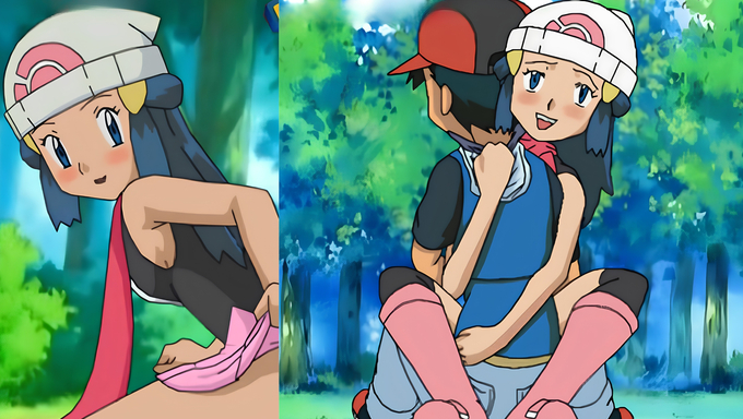 Ash Ketchum Shoots His Load Inside Dawn’s Pussy In The Forest