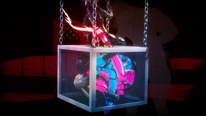 Ena Uses The Box For BDSM Display