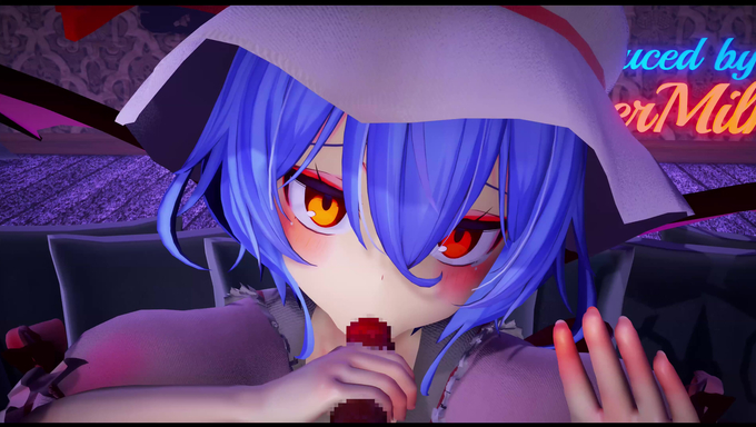 Remilia Scarlet Savors The Cum By Gargling After A Blowjob
