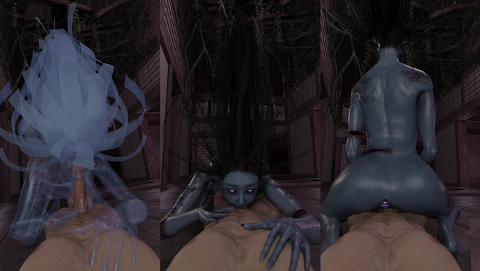 Rin Yamaoka Hungers For Some Human Cock In The Haunted House