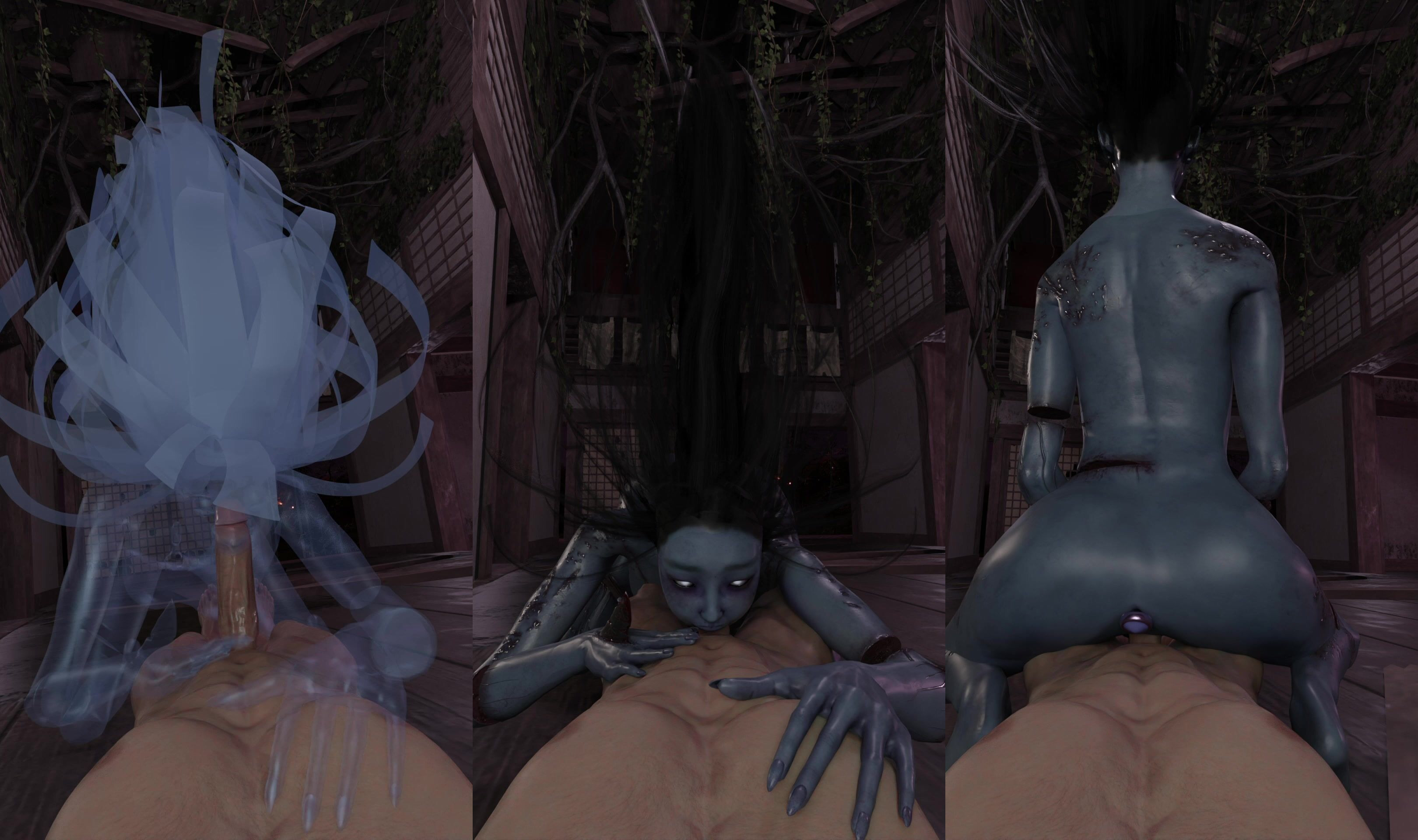 Rin Yamaoka Hungers For Some Human Cock In The Haunted House