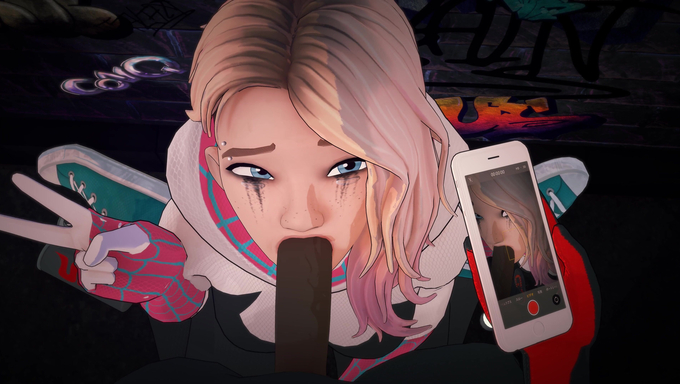 Gwen Stacy Follows The Request And Deepthroats A BBC
