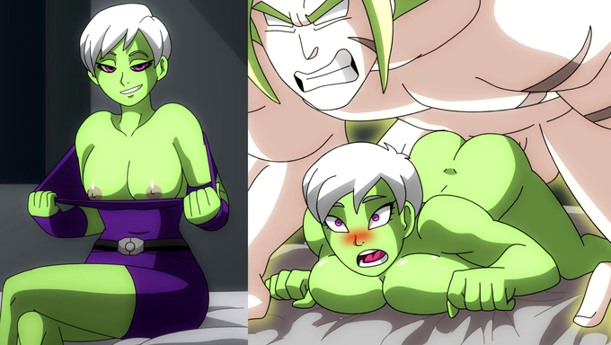 Broly Releases A Strong Energy While Fucking Cheelai's Holes