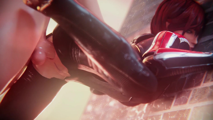 Commander Shepard Gets Her Ass Deeply Filled Against The Wall