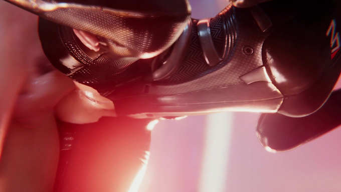 Commander Shepard Gets Her Ass Deeply Filled Against The Wall