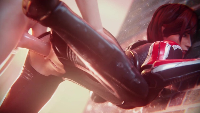 Commander Shepard Gets Her Ass Deeply Filled Against The Wall