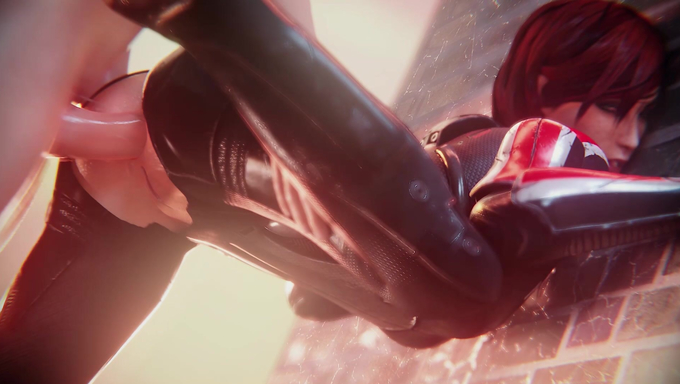 Commander Shepard Gets Her Ass Deeply Filled Against The Wall