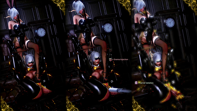 Ena Dominates The Bunny In A Tight Latex Outfit