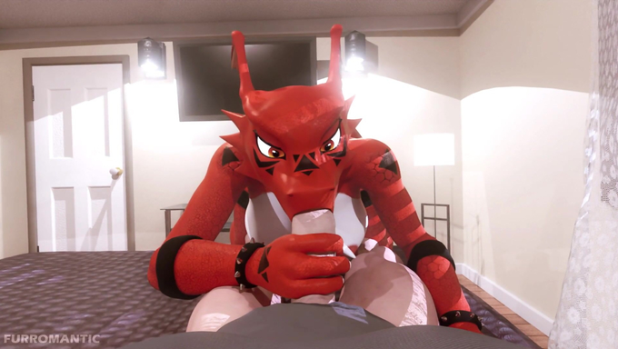 Guilmon's Dick Riding Training With Her Master