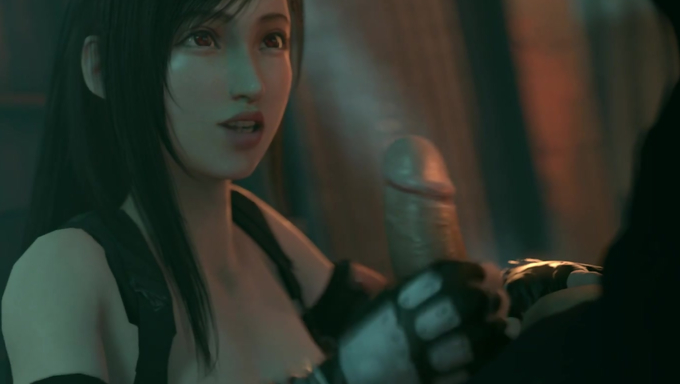Tifa Lockhart Finishes The Handjob With A Facial